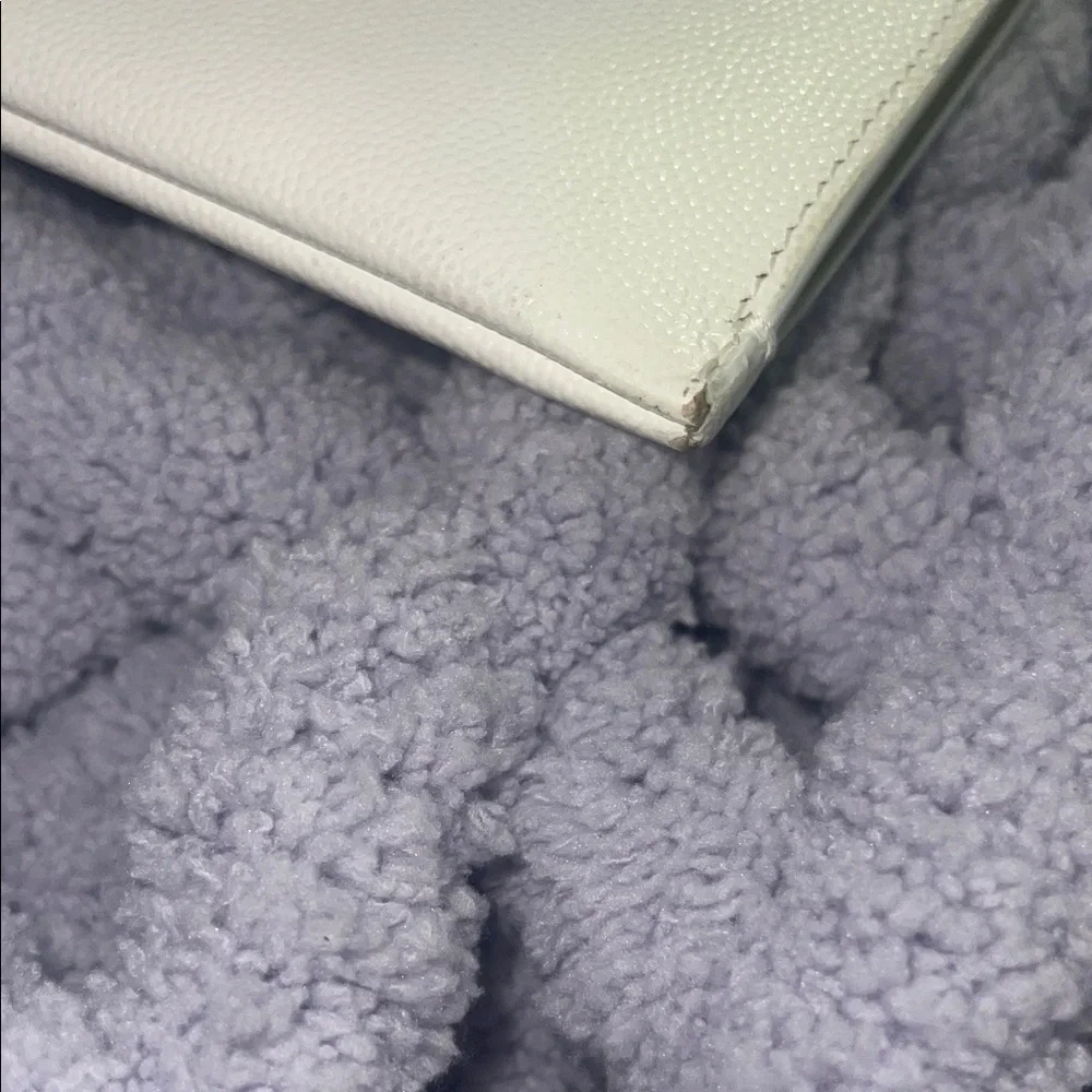Saint Laurent Ivory Leather Clutch